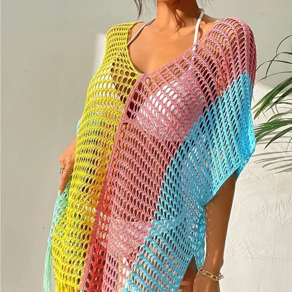 Pastel Crochet Beach Cover Up - Picture 5 of 6